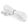 deleyCON 0,5m Câble Téléphone - RJ11 Modulaire 6P4C Western - 2x Fiche RJ11 avec plat pour Prise Modem Routeur Fax ISDN DSL VDSL