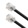 deleyCON 3,0m Câble Téléphone - RJ11 Modulaire 6P4C Western - 2x Fiche RJ11 avec plat pour Prise Modem Routeur Fax ISDN DSL VDSL