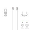 deleyCON 20m Câble Téléphone - RJ11 Modulaire 6P4C Western - 2x Fiche RJ11 avec plat pour Prise Modem Routeur Fax ISDN DSL VDSL 