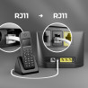 deleyCON 40m Câble Téléphone - RJ11 Modulaire 99% Cuivre AWG 28 6P4C Western - 2x Fiche RJ11 avec plat pour Prise Modem Routeur 