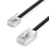 deleyCON 2m Câble Téléphone RJ11 vers RJ45 Modulaire plat RJ11 Fiche vers RJ45 Connecteur Réseau Prise Téléphone Modem Routeur F