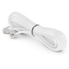 deleyCON 6m Câble Téléphone RJ11 vers RJ45 Modulaire plat RJ11 Fiche vers RJ45 Connecteur Réseau Prise Téléphone Modem Routeur F