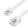 deleyCON 40m Câble Téléphone RJ11 vers RJ45 Modulaire 99% Cuivre AWG 28 plat RJ11 Fiche vers RJ45 Connecteur Réseau Prise Téléph