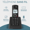 ALCATEL F530 - Téléphone Fixe Sans Fil DECT - Grand Écran Rétroéclairé - Mains Libres - Fonction Blocage Des Appels - 2 Touches 