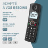 ALCATEL F530 - Téléphone Fixe Sans Fil DECT - Grand Écran Rétroéclairé - Mains Libres - Fonction Blocage Des Appels - 2 Touches 
