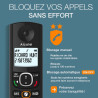ALCATEL F530 Voice - Téléphone Fixe Sans Fil DECT Avec Répondeur - Grand Écran Rétroéclairé - Mains Libres - Fonction Blocage De