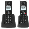 ALCATEL F530 Duo - Téléphone Fixe Sans Fil DECT - Grand Écran Rétroéclairé - Mains Libres - Fonction Blocage Des Appels - 2 Touc
