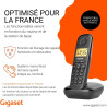 Gigaset Start 120 téléphone DECT, Blocage d’appels, Anthracite | Sans fil, écran rétroéclairé 1,5 pouces, mains libres, contacts