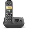 Gigaset Start 120A téléphone DECT, répondeur, Anthracite | Sans fil, blocage d’appels, écran rétroéclairé 1,5 pouces, mains libr