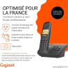 Gigaset Start 120A téléphone DECT, répondeur, Anthracite | Sans fil, blocage d’appels, écran rétroéclairé 1,5 pouces, mains libr