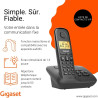 Gigaset Start 120A téléphone DECT, répondeur, Anthracite | Sans fil, blocage d’appels, écran rétroéclairé 1,5 pouces, mains libr