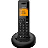 ALCATEL E260 - Téléphone Fixe sans Fil DECT - Design Compact - Grand Écran Rétroéclairé - Mains Libres - Fonction Blocage des Ap