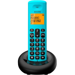 ALCATEL E260 - Téléphone Fixe sans Fil DECT - Design Compact - Grand Écran Rétroéclairé - Mains Libres - Fonction Blocage des Ap