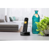 Philips D165B Téléphone Fixe sans Fil – Téléphone DECT – Écran 1,6 Pouce – 50 Contacts – 10h Conversation – 200h Veille – Noir