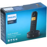 Philips D165B Téléphone Fixe sans Fil – Téléphone DECT – Écran 1,6 Pouce – 50 Contacts – 10h Conversation – 200h Veille – Noir