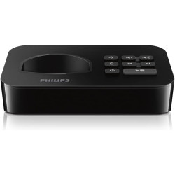 PHILIPS Téléphone Fixe sans Fil D2651B/01 Single - Téléphone sans Fil avec Répondeur - Écran de 1'6 Pouce - Répertoire Téléphoni
