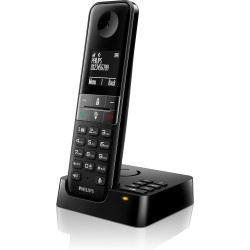 Philips D4751B Téléphone DECT Identification de l'appelant Noir