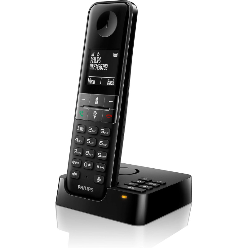 Philips D4751B Téléphone DECT Identification de l'appelant Noir