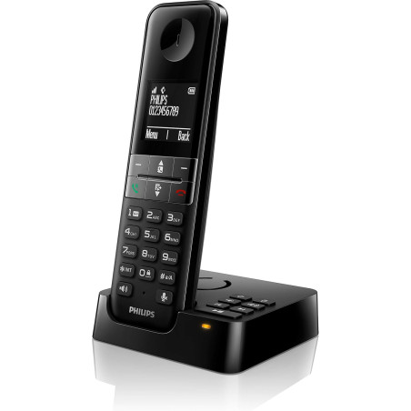 Philips D4751B Téléphone DECT Identification de l'appelant Noir