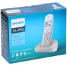 Philips XL490 Téléphone Fixe sans Fil - Téléphone Fixe Compatible avec Les Appareils Auditifs - DECT avec Grand Écran Rétroéclai