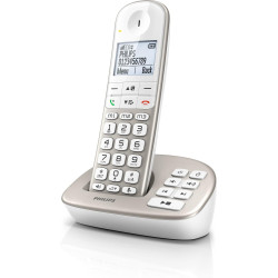 Philips XL4951S/38 Téléphone Fixe - sans Fil - 1 Combiné - avec Répondeur - Extras Pratiques comme Téléphone Senior - Personnes 