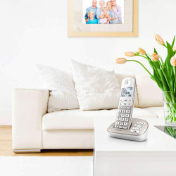 Philips XL4951S/38 Téléphone Fixe - sans Fil - 1 Combiné - avec Répondeur - Extras Pratiques comme Téléphone Senior - Personnes 