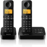 Philips D2652B/01 Dual - Téléphone Résidentiel avec Répondeur - Écran de 1,6 Pouce - Répertoire - Reconnaissance des Numéros - N