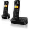 Philips D2652B/01 Dual - Téléphone Résidentiel avec Répondeur - Écran de 1,6 Pouce - Répertoire - Reconnaissance des Numéros - N