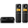 Philips D2652B/01 Dual - Téléphone Résidentiel avec Répondeur - Écran de 1,6 Pouce - Répertoire - Reconnaissance des Numéros - N