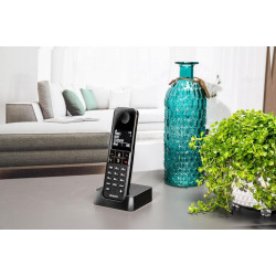 Philips D4701B Téléphone Fixe sans Fil – Téléphone DECT avec Écran 1,8 Pouce – 50 Contacts – 16h Conversation – 250h Veille – No
