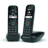 Gigaset AS690 Duo - Téléphone fixe sans fil - 2 combinés - Noir