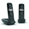 Gigaset AS690 Duo - Téléphone fixe sans fil - 2 combinés - Noir
