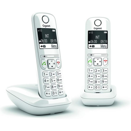 Gigaset AS690 Duo - Téléphone fixe sans fil, 2 combinés avec grand écran rétroéclairé pour un affichage ultra lisible, fonction 