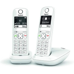Gigaset AS690 Duo - Téléphone fixe sans fil, 2 combinés avec grand écran rétroéclairé pour un affichage ultra lisible, fonction 