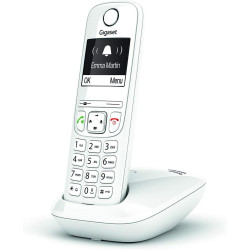 Gigaset AS690 Duo - Téléphone fixe sans fil, 2 combinés avec grand écran rétroéclairé pour un affichage ultra lisible, fonction 