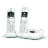 Gigaset AS690A Duo - Téléphone fixe sans fil avec répondeur, 2 combinés avec grand écran rétroéclairé pour un affichage ultra li