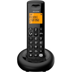 ALCATEL E260 S. Voice - Téléphone Fixe sans Fil DECT avec Répondeur - Design Compact - Grand Écran Rétroéclairé - Mains Libres -