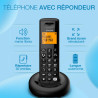 ALCATEL E260 S. Voice Duo - Téléphone Fixe sans Fil DECT avec Répondeur - Design Compact - Grand Écran Rétroéclairé - Mains Libr