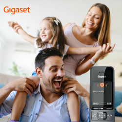 Gigaset Comfort 520 téléphone DECT, Mains Libres, Gris | Sans fil, blocage d’appels, répertoire 200 contacts, [Version française