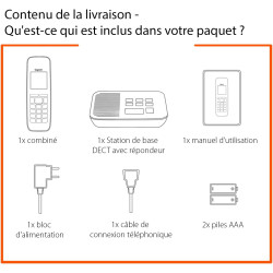 Gigaset Comfort 520A - Téléphone DECT sans Fil avec répondeur - Design élégant - qualité Audio supérieure - Blocage d'appels - R