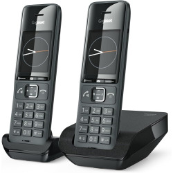 Gigaset Comfort 520 Duo, téléphone DECT, 2 combinés, Blocage d’appels, Gris | Sans fil, mains libres, répertoire 200 contacts, [
