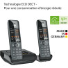 Gigaset Comfort 520A Duo, téléphone DECT, 2 combinés, répondeur, Gris foncé | Sans fil, blocage d’appels, répertoire 200 contact