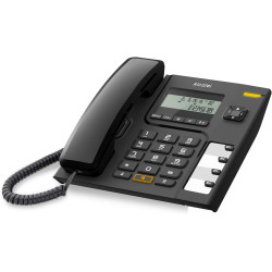 ALCATEL T56 - Téléphone Fixe Filaire - Écran Numérique - Mains Libres - Journal Des Appels Reçus - Touche Rappel - 4 Mémoires Di