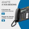ALCATEL T56 - Téléphone Fixe Filaire - Écran Numérique - Mains Libres - Journal Des Appels Reçus - Touche Rappel - 4 Mémoires Di