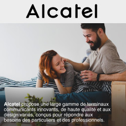 ALCATEL T56 - Téléphone Fixe Filaire - Écran Numérique - Mains Libres - Journal Des Appels Reçus - Touche Rappel - 4 Mémoires Di