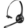 Tecknet casque d'écoute bleutooth, casque d'écoute sans fil avec microphone antibruit pour camionneur, mains libres avec microph