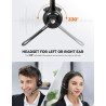 Tecknet casque d'écoute bleutooth, casque d'écoute sans fil avec microphone antibruit pour camionneur, mains libres avec microph
