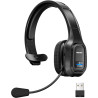 Tecknet oreillette bleutooth sans fil avec micro, réduction de bruit | 2.4g/bt5.0, rechargeable, autonomie batterie 55h, portée 