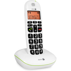 Doro PhoneEasy 100w Téléphone sans Fil DECT pour Seniors avec Grandes Touches et Son Amplifié (Blanc X 1) [Version Française]