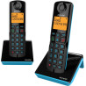 Alcatel S280 duo bleu, Telephone sans fil duo, mains libres, Repertoire 50 noms et numeros fonction blocage des appels indésirab